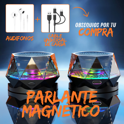 ¡Nuevo Parlante Magnético + Audífonos y Cable Universal Carga Rápida GRATIS! 🔥