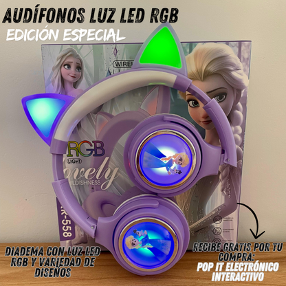 Audífonos Bluetooth con Personajes Edición Especial + Pop IT Electrónico GRATIS 🚚 y Envío Incluido